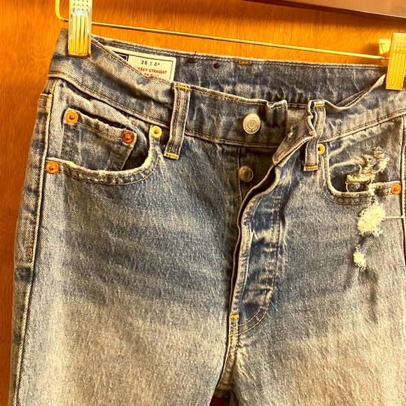 Gap denim cheeky straight leg high rise jeans - Picture 11 of 13